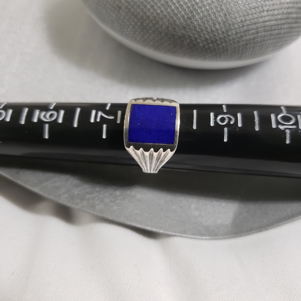 Sterling Silver (925) Blue Stone Ring 💍 - Picture 2 of 3